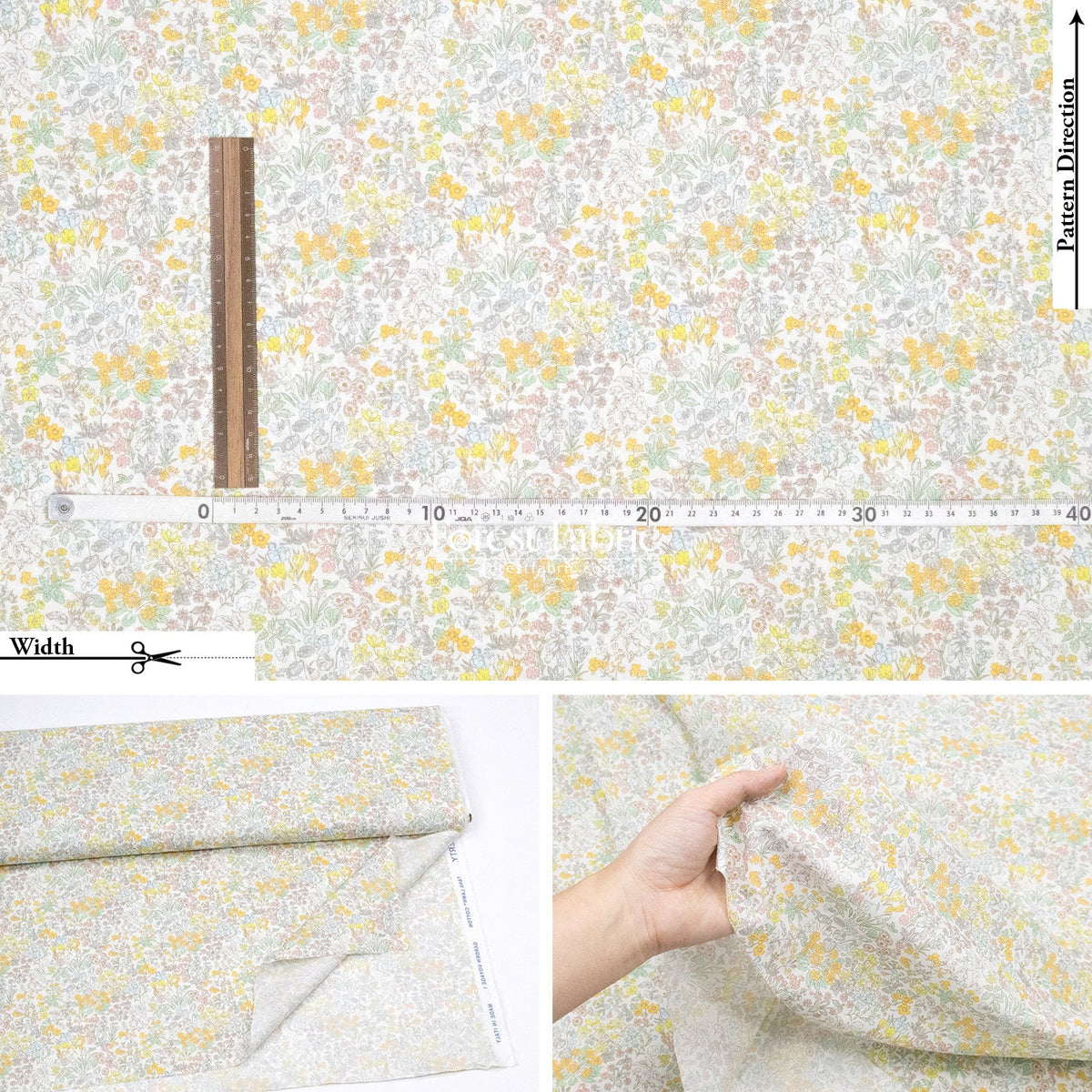 Liberty of London (Cotton Tana Lawn Fabric) - Spring Flowers - FO:REST Fabric 布恩堂Liberty fabrictana lawnjapanese fabricykk zipper