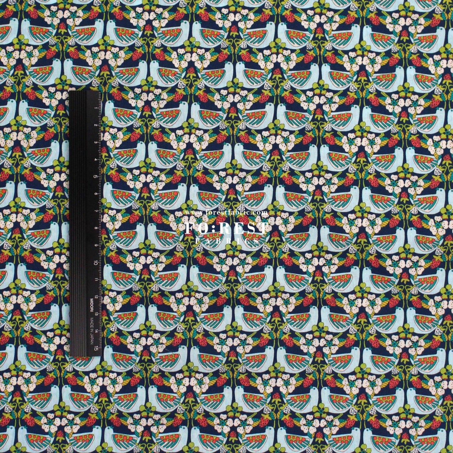 Liberty of London (Cotton Tana Lawn Fabric) - Strawberry Feast - FO:REST Fabric 布恩堂Liberty fabrictana lawnjapanese fabricykk zipper