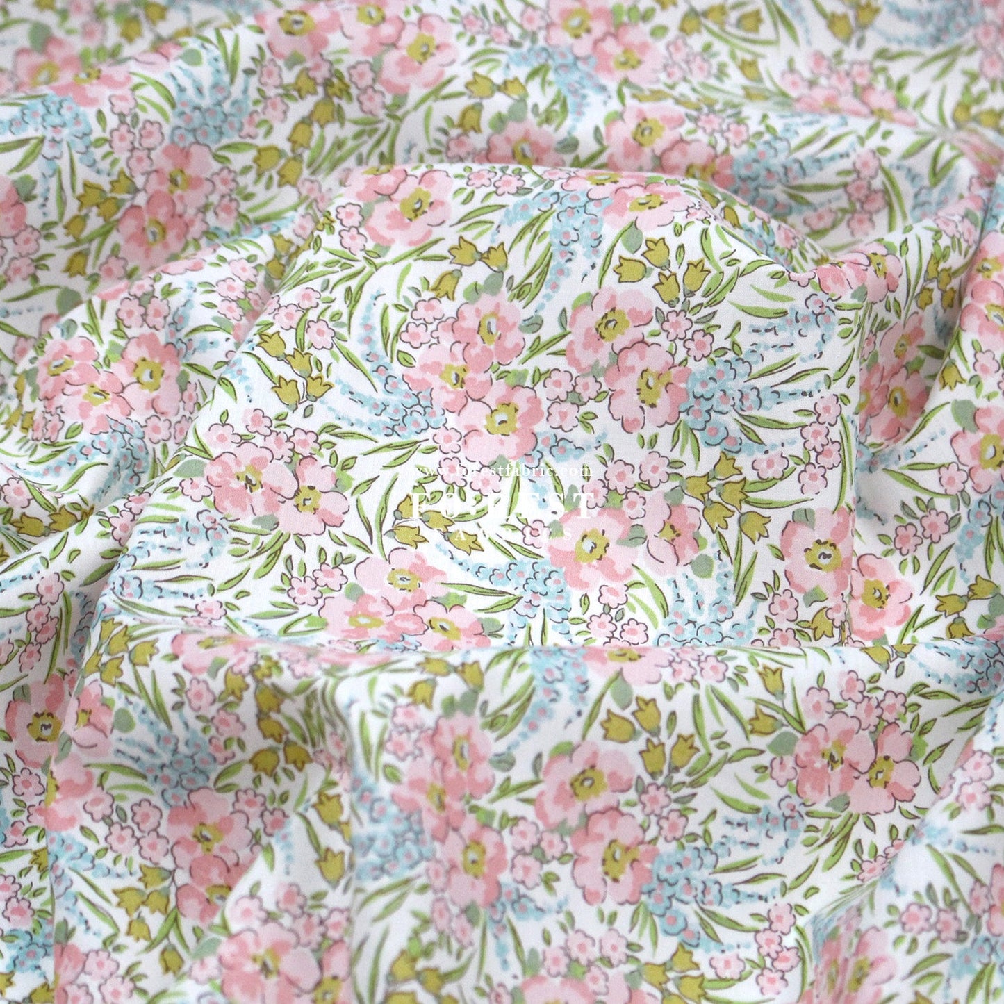 Liberty of London (Cotton Tana Lawn Fabric) - Swirling Petals C - FO:REST Fabric 布恩堂Liberty fabrictana lawnjapanese fabricykk zipper
