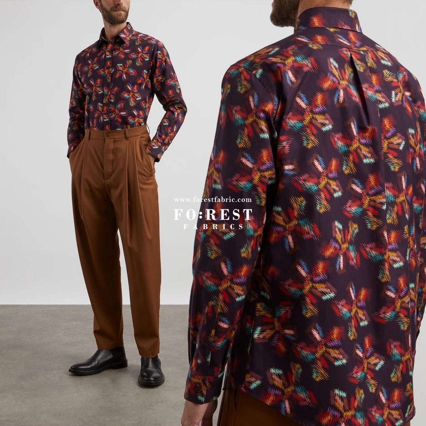 Liberty of London (Cotton Tana Lawn Fabric) - Techno Beat - FO:REST Fabric 布恩堂Liberty fabrictana lawnjapanese fabricykk zipper
