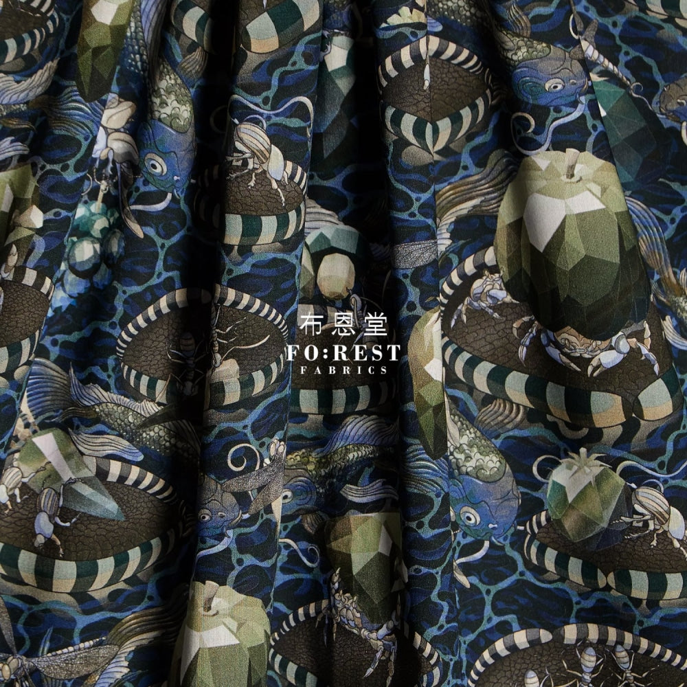 Liberty Of London (Cotton Tana Lawn Fabric) - Wilde World Black Cotton