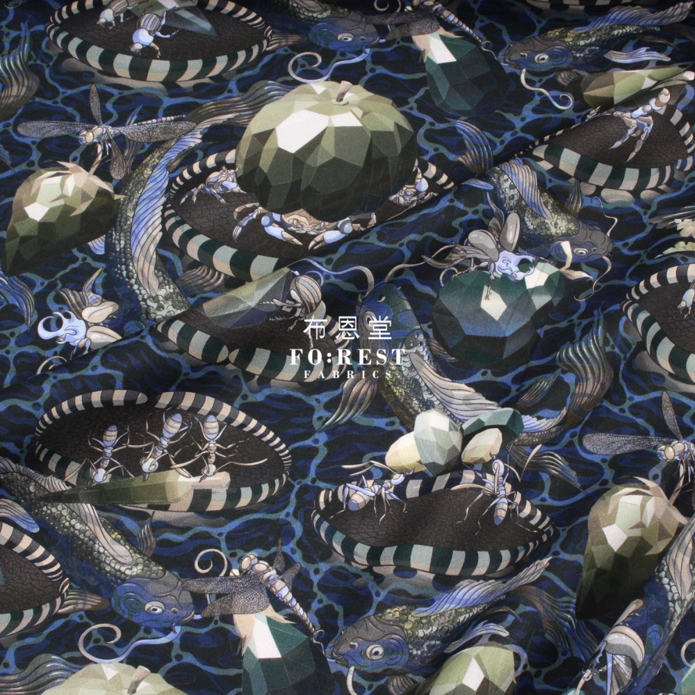 Liberty Of London (Cotton Tana Lawn Fabric) - Wilde World Black Cotton
