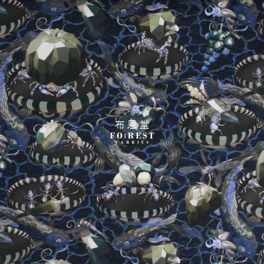 Liberty Of London (Cotton Tana Lawn Fabric) - Wilde World Black Cotton