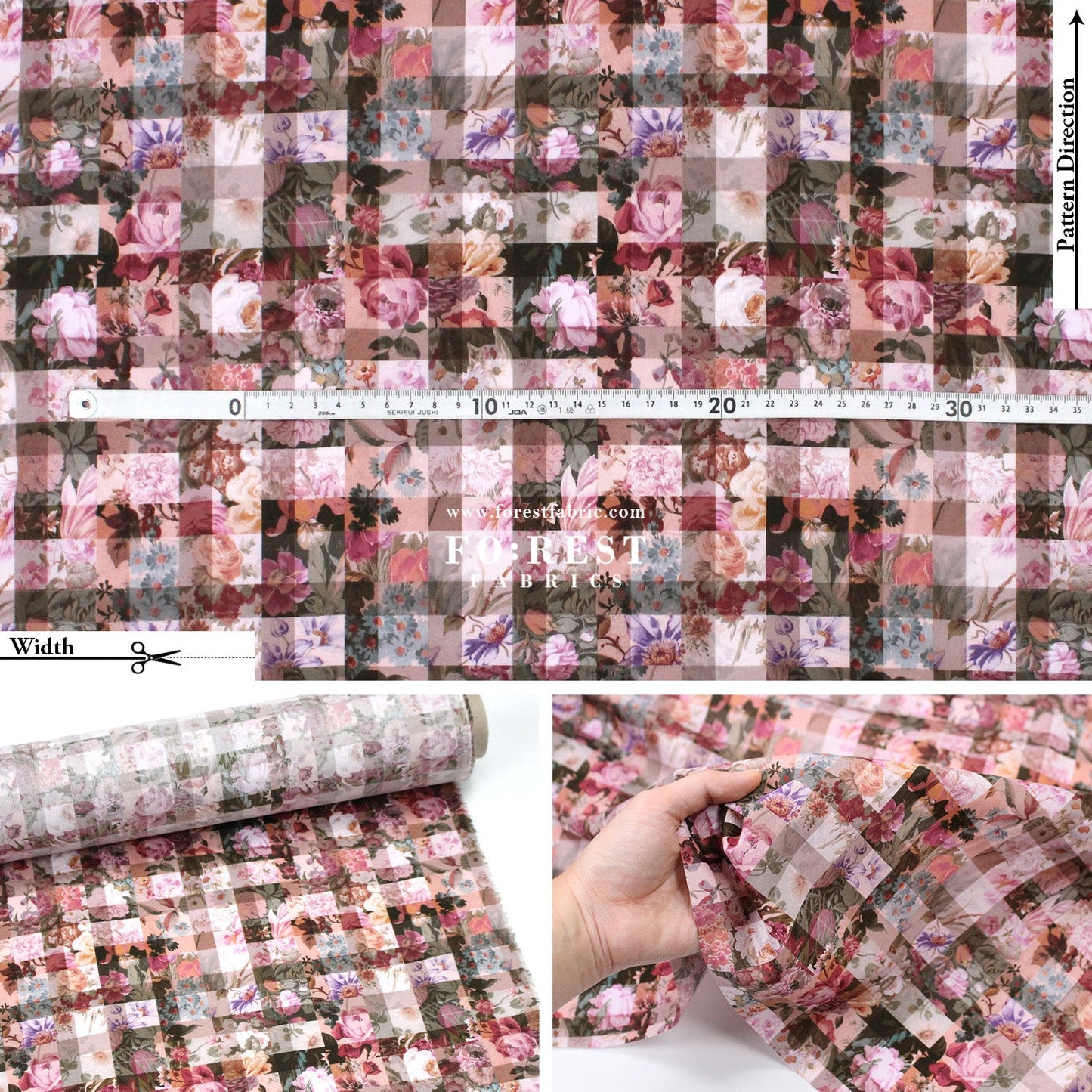 Liberty of London (Tana Lawn™ Cotton Fabric) - Archive Gingham - FO:REST Fabric 布恩堂Liberty fabrictana lawnjapanese fabricykk zipper