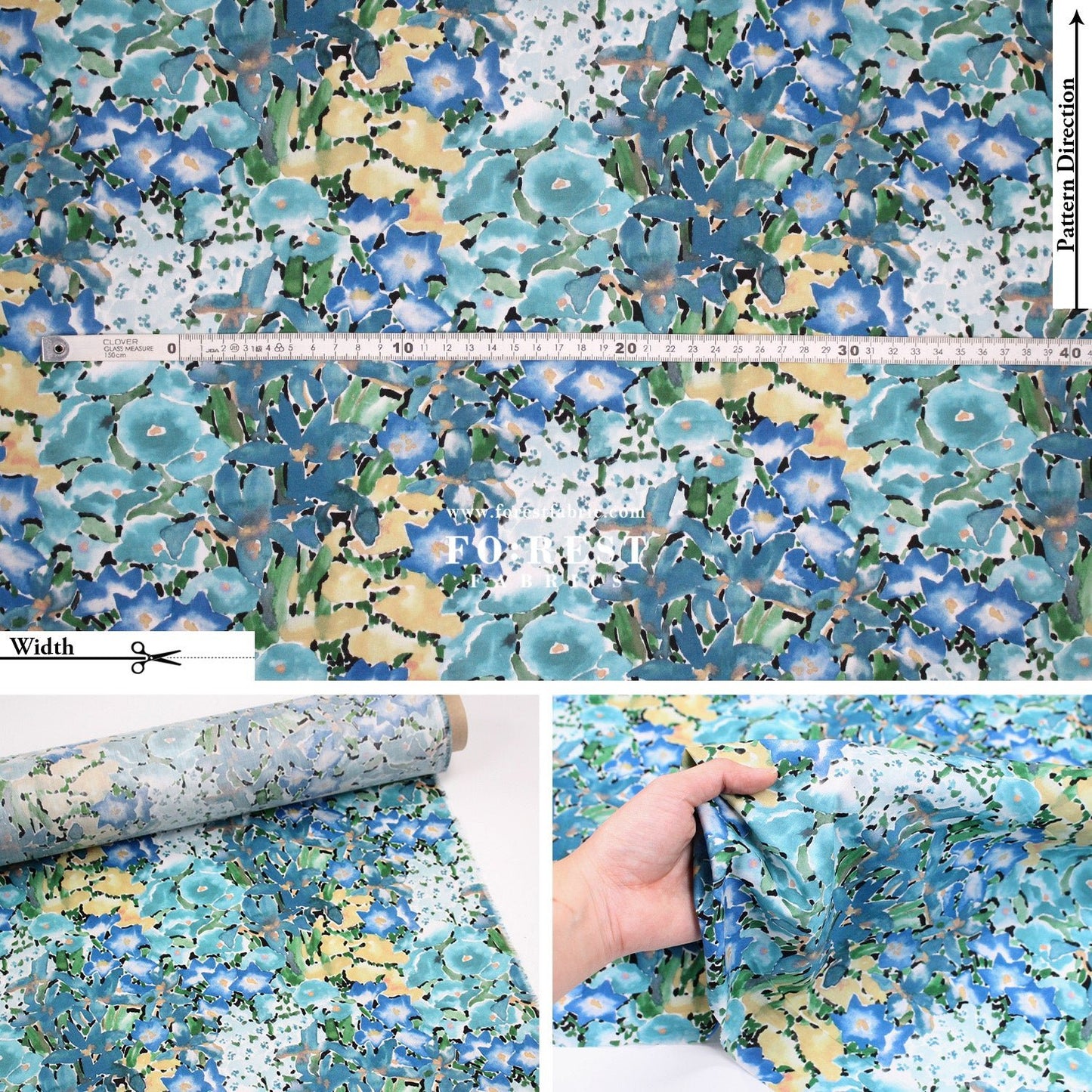 Liberty of London (Tana Lawn™ Cotton Fabric) - Ellis Garden - FO:REST Fabric 布恩堂Liberty fabrictana lawnjapanese fabricykk zipper