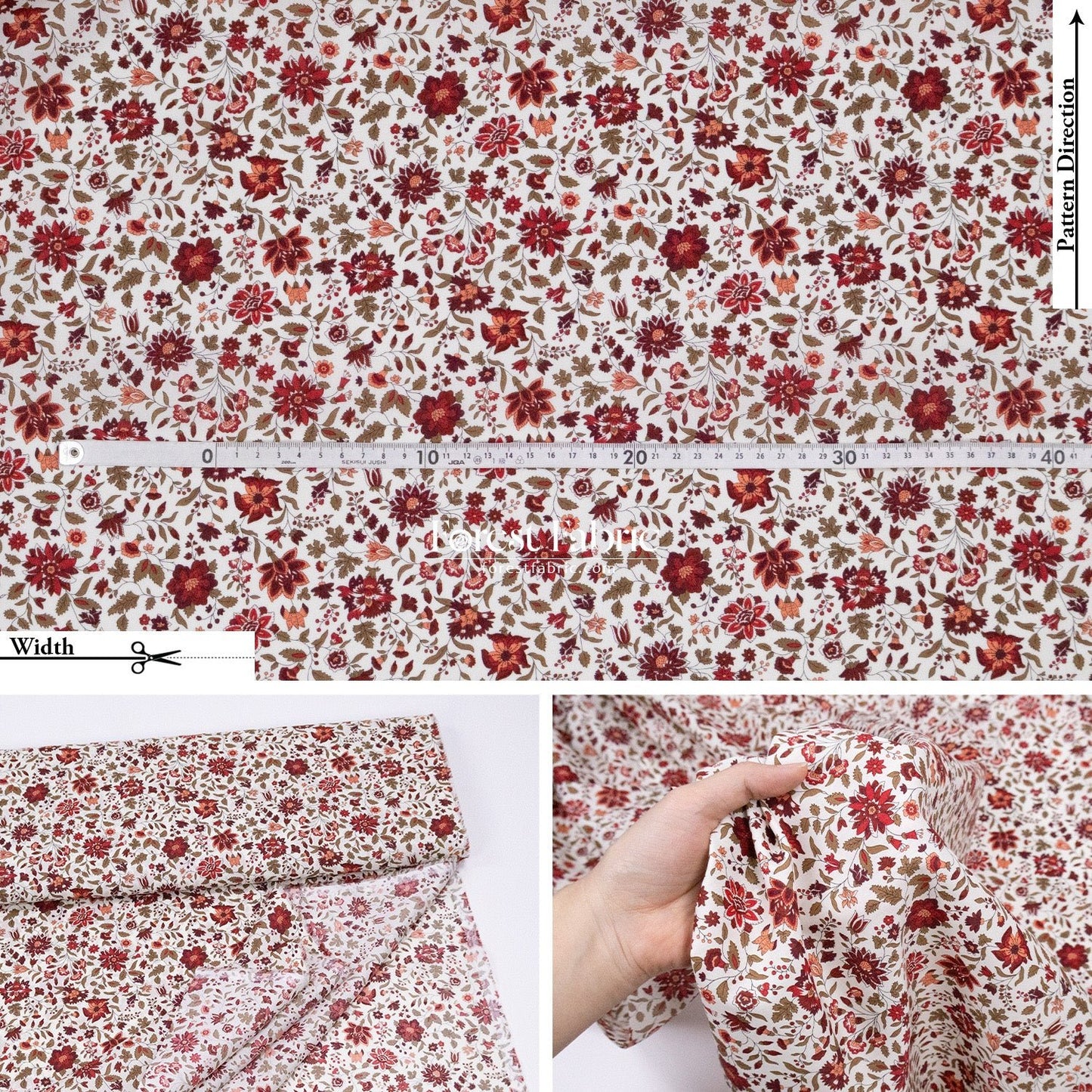 Liberty of London (Tana Lawn™ Cotton Fabric) - Grace Emily Bell - FO:REST Fabric 布恩堂Liberty fabrictana lawnjapanese fabricykk zipper