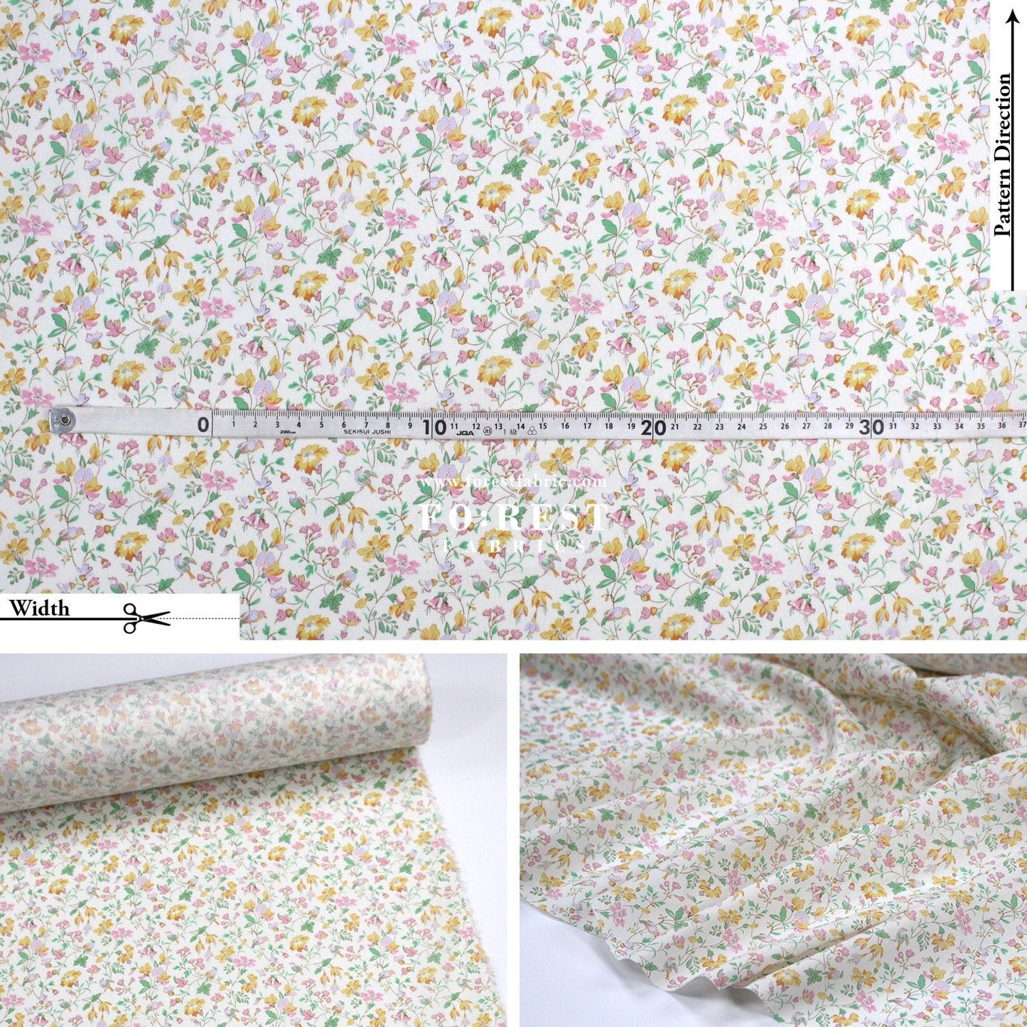 Liberty of London (Tana Lawn™ Cotton Fabric) - Iveta's Garden - FO:REST Fabric 布恩堂Liberty fabrictana lawnjapanese fabricykk zipper