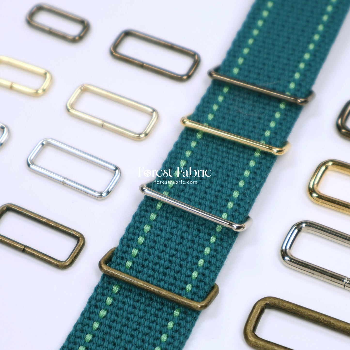 Metal Rectangle Buckle Ring - FO:REST Fabric 布恩堂Liberty fabrictana lawnjapanese fabricykk zipper