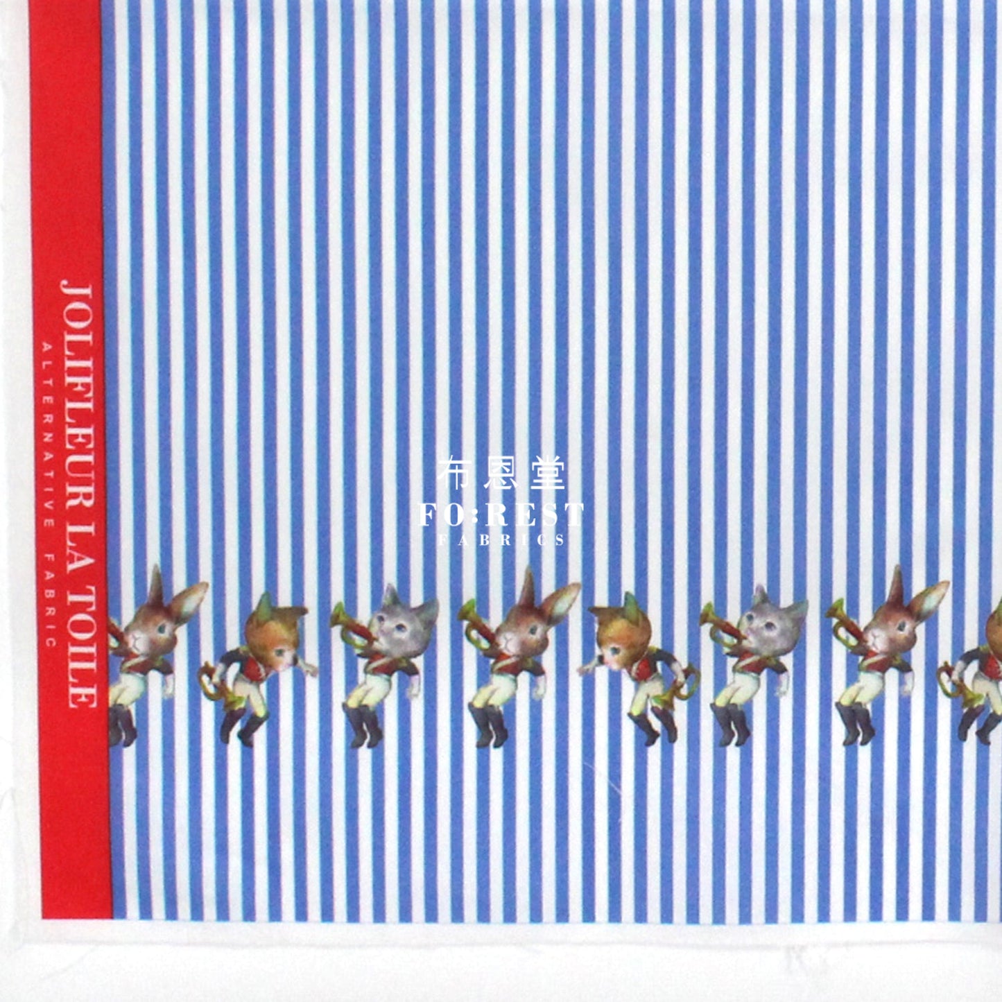 My Little Tailor - Lawn Cats Dance Boy Cat Blue Fabric