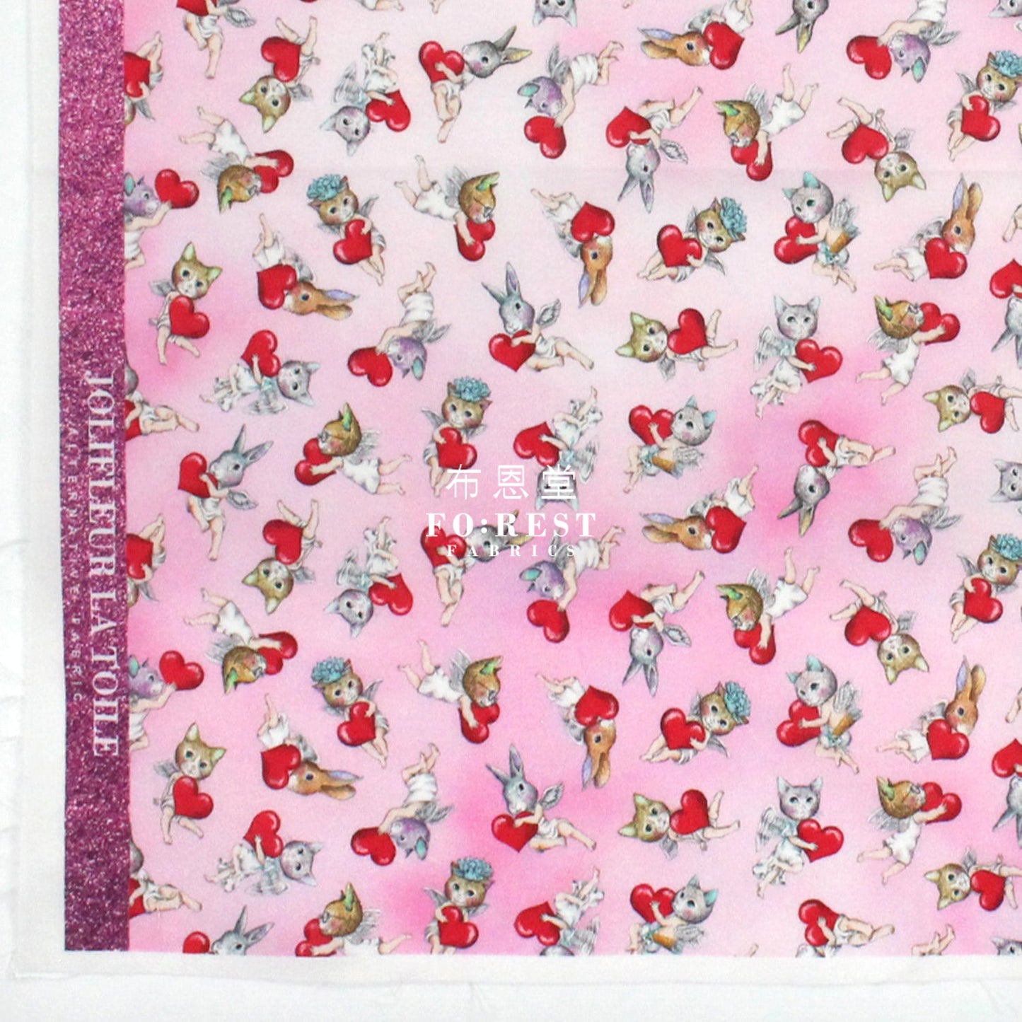 My Little Tailor - Lawn Cats Heart Fabric