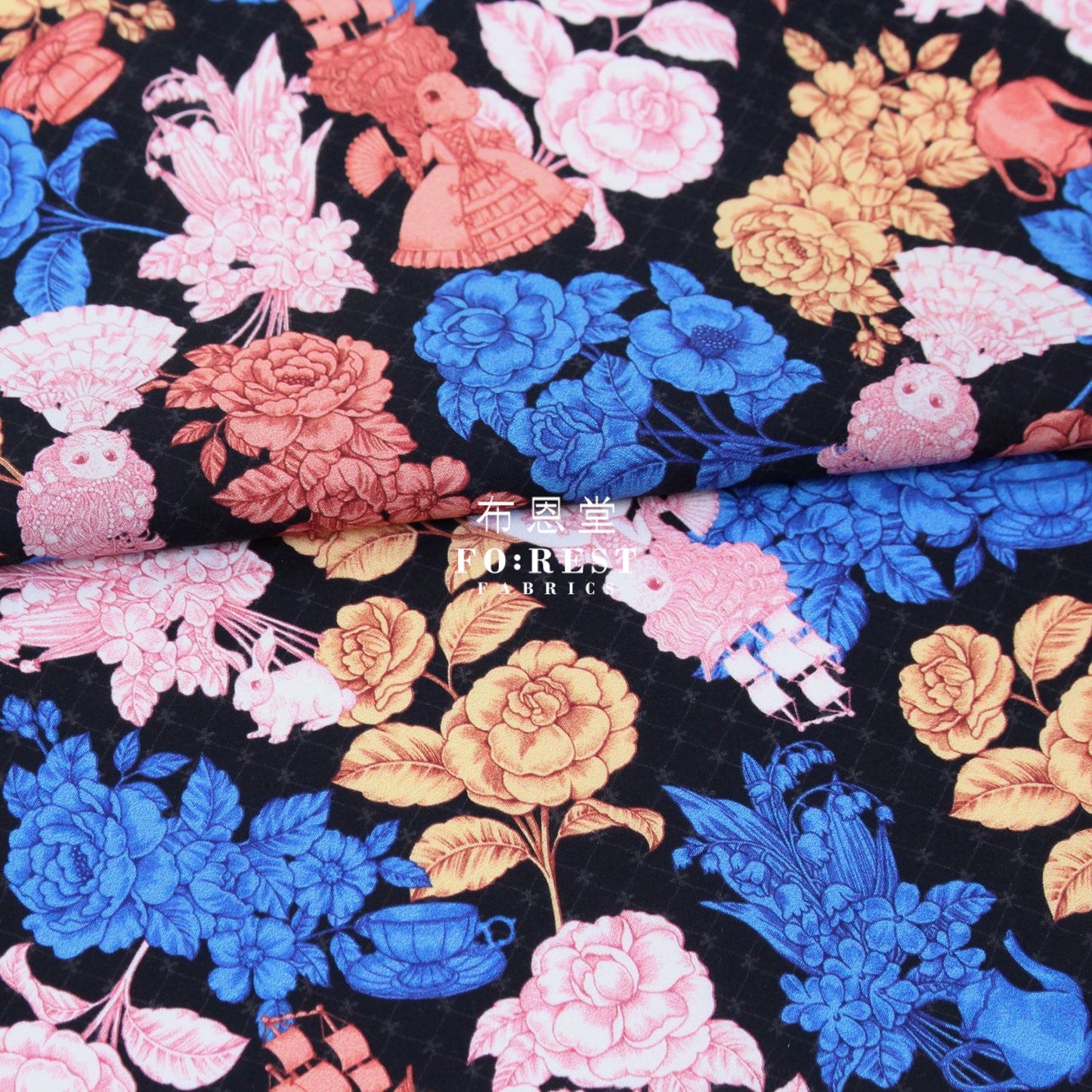 My Little Tailor - Lawn Cats Serenade Of Love Black Fabric