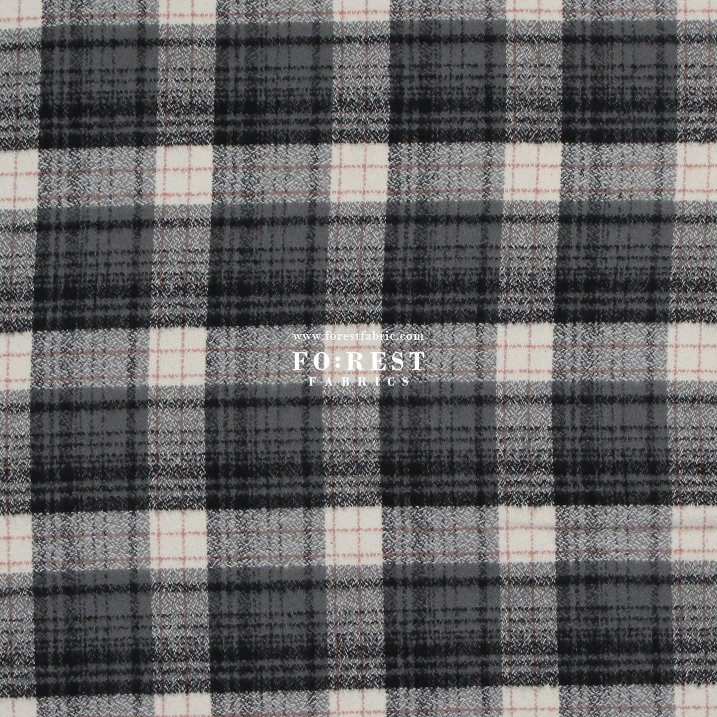 Organic Flannel - Gray Tartan 法籣絨 - FO:REST Fabric 布恩堂Liberty fabrictana lawnjapanese fabricykk zipper