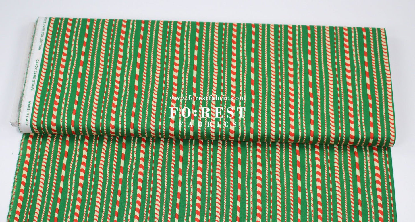 Quilting Liberty - Candy Cane Stripe fabric B - FO:REST Fabric 布恩堂Liberty fabrictana lawnjapanese fabricykk zipper
