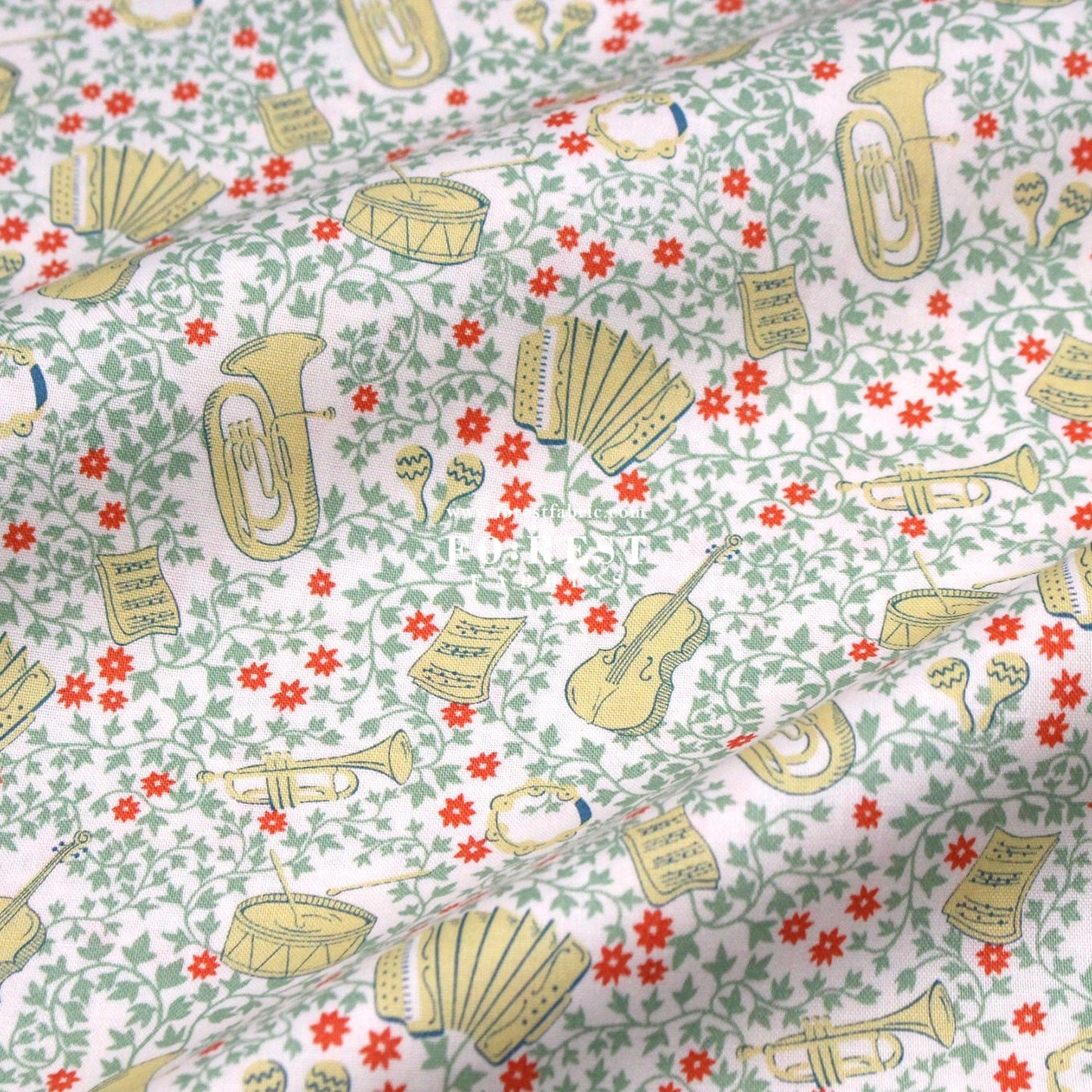 Quilting Liberty - Musical Meadow fabric B - FO:REST Fabric 布恩堂Liberty fabrictana lawnjapanese fabricykk zipper
