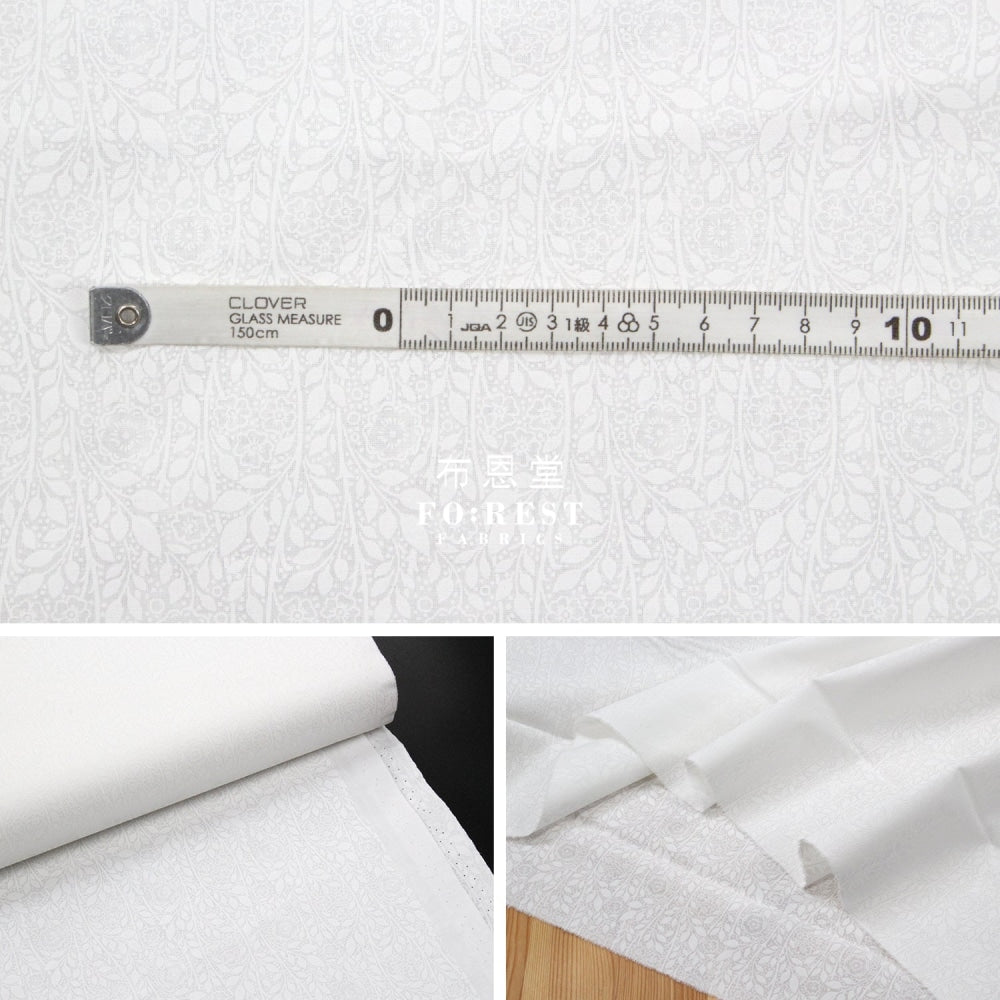 Quilting Liberty - White On Merton Rose Lasenby Cotton