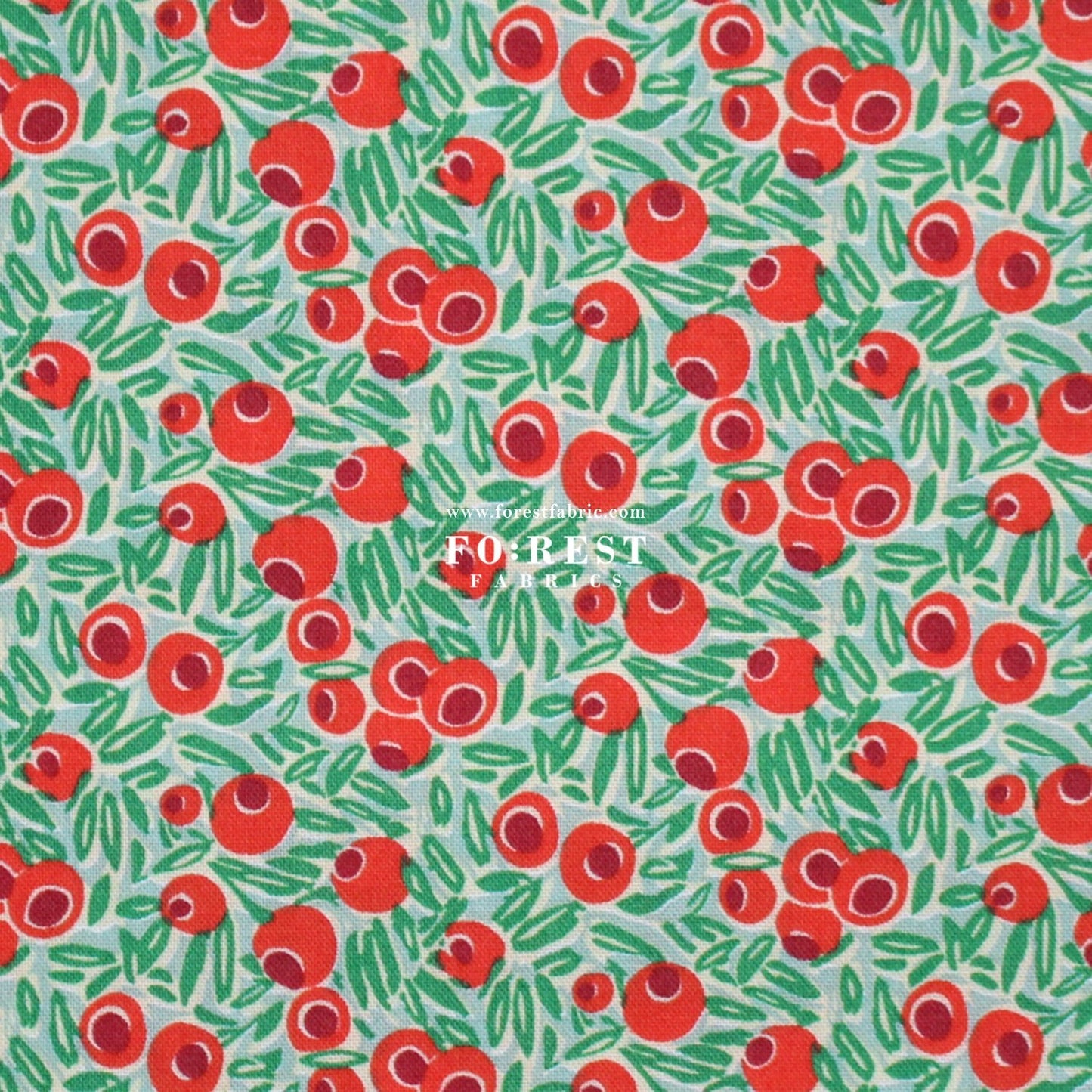 Quilting Liberty - Yew Berries fabric A - FO:REST Fabric 布恩堂Liberty fabrictana lawnjapanese fabricykk zipper