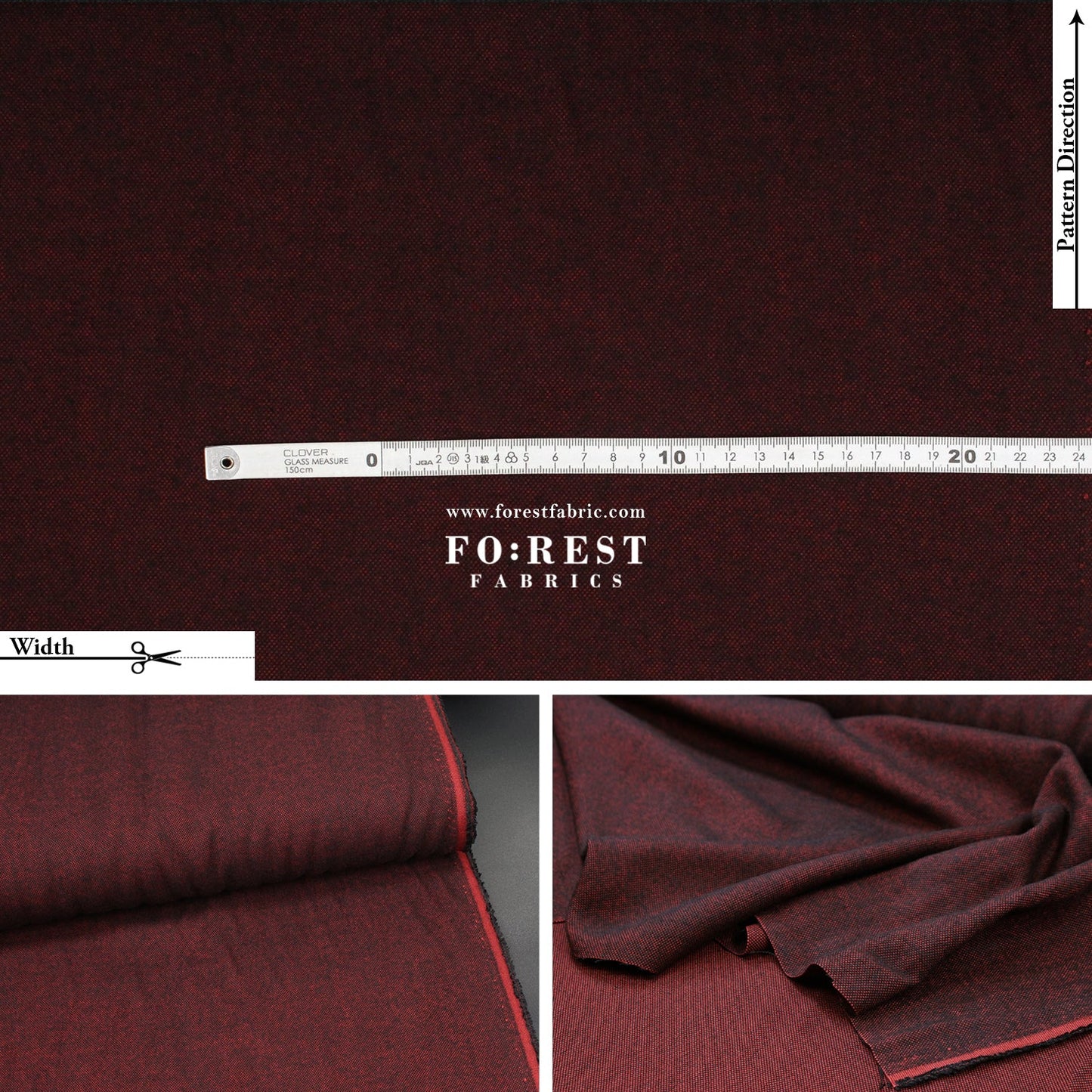 Seawool - Wine - FO:REST Fabric 布恩堂Liberty fabrictana lawnjapanese fabricykk zipper