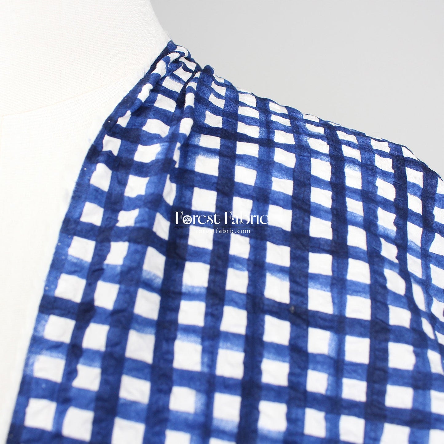 Seersucker cotton - Checkered fabric - FO:REST Fabric 布恩堂Liberty fabrictana lawnjapanese fabricykk zipper