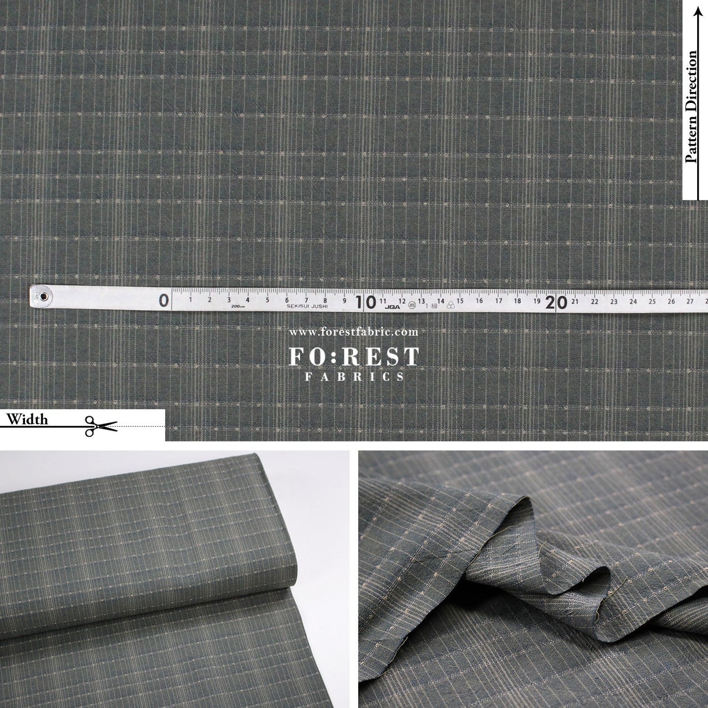 Yarn dyed cotton - Check4 fabric - FO:REST Fabric 布恩堂Liberty fabrictana lawnjapanese fabricykk zipper