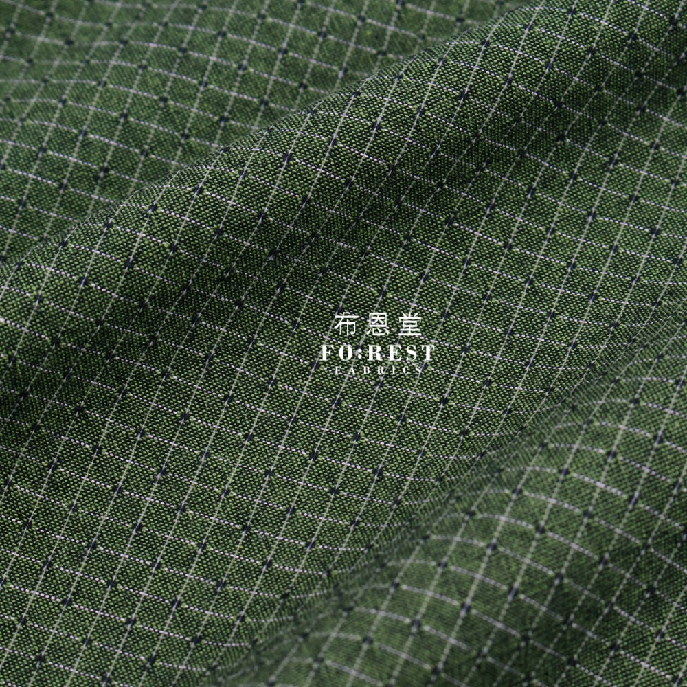 Yarn Dyed Cotton - Dark Square Dot Fabric C