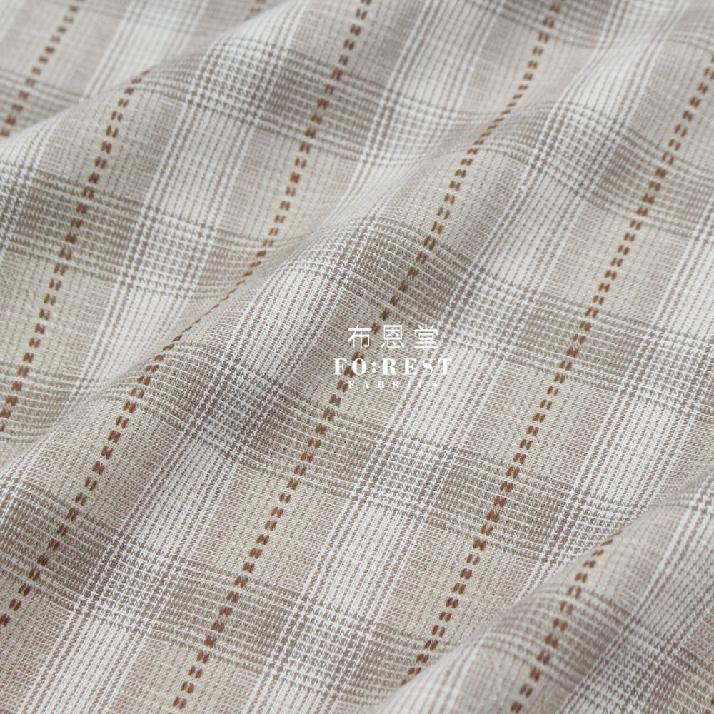 Yarn Dyed Cotton - Line Square Dot Fabric A