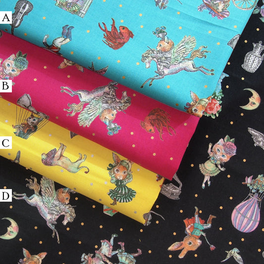 JoliFleur - cotton - THORN ROSE fabric - forest-fabric