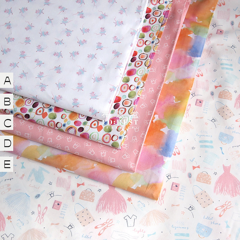 cotton - Ballet Dance fabric - forest-fabric