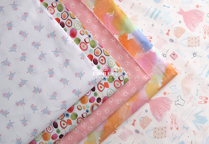 cotton - Ballet Dance fabric - forest-fabric