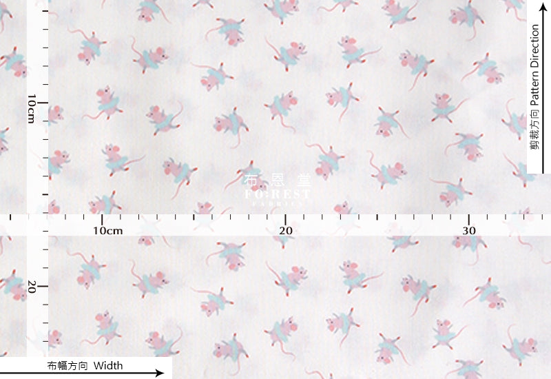 cotton - Ballet Dance fabric - forest-fabric