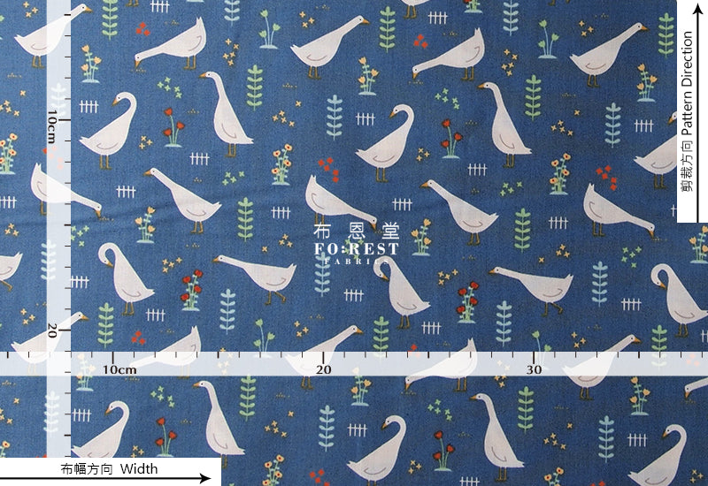 cotton - The Mountain Farm Part2 fabric - forest-fabric