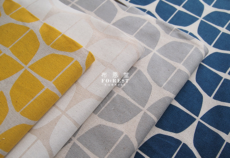 cotton linen - bean fabric - forest-fabric