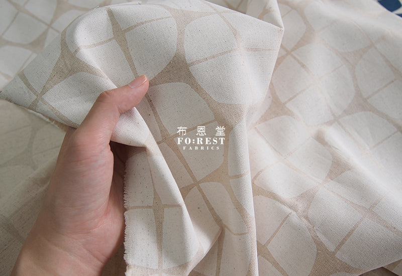 cotton linen - bean fabric - forest-fabric