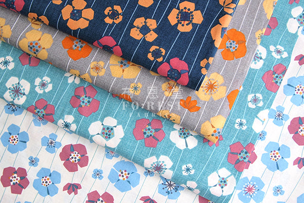 cotton - kukkia fabric - forest-fabric