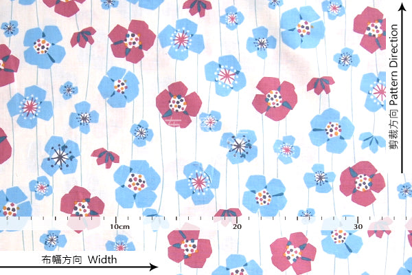 cotton - kukkia fabric - forest-fabric