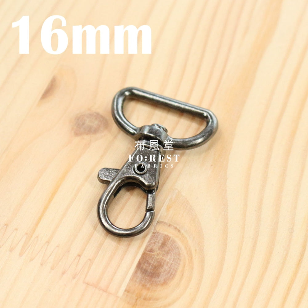 16Mm Lobster Clasp / D Ring Black Bag Supplies