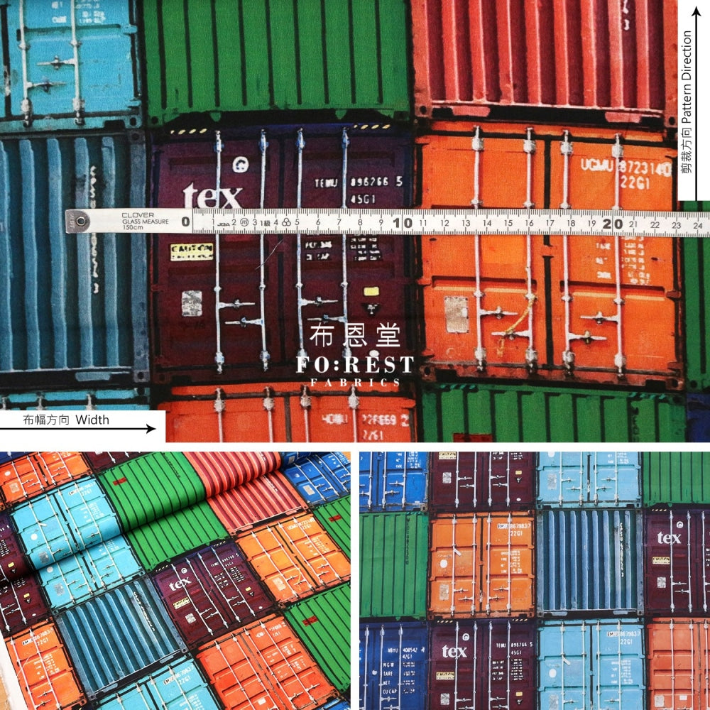 (1Meter) Cotton - Container Fabric Cotton