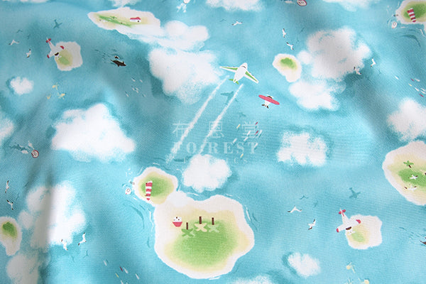 oxford - Drone View fabric - forest-fabric