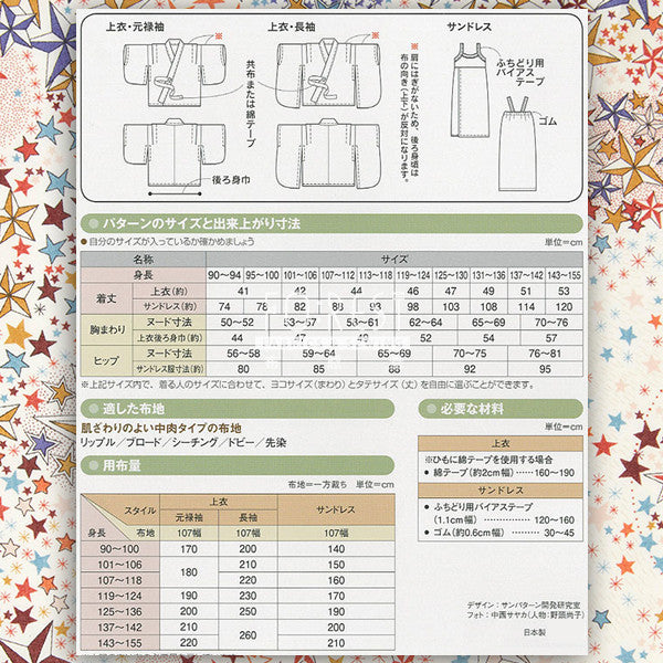 Paper pattern | Kids 2way Yukata - forest-fabric