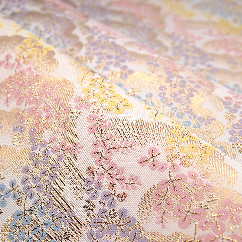 金らん "KINRAN" - Sakura 千本櫻 gold brocade fabric Pink - forestfabric 布恩堂