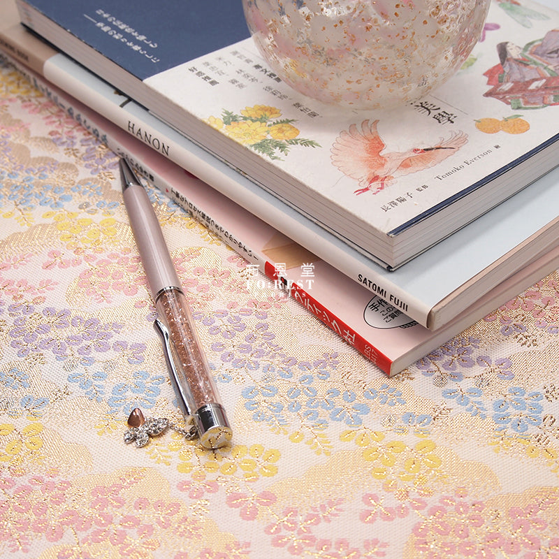 金らん "KINRAN" - Sakura 千本櫻 gold brocade fabric Pink - forestfabric 布恩堂
