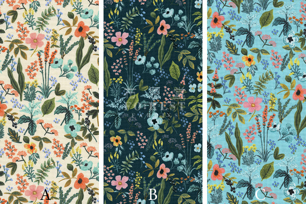 C+S - cotton - Herb Garden fabric - forest-fabric