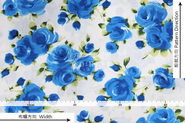 cotton - VALENTINA Rose fabric - forest-fabric
