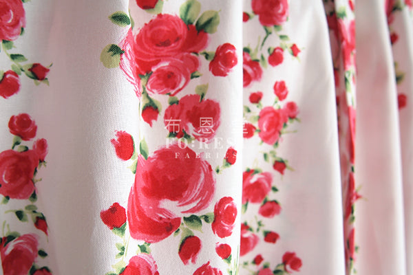 cotton -DIVINE Rose fabric - forest-fabric