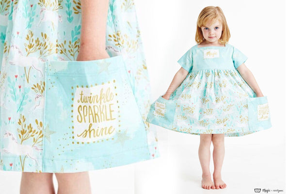 cotton - YOU ARE MAGIC with Cotton Metallic fabric - forest-fabric