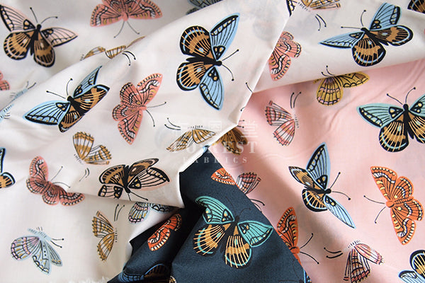 C+S - cotton lawn - Monarch fabric - forest-fabric