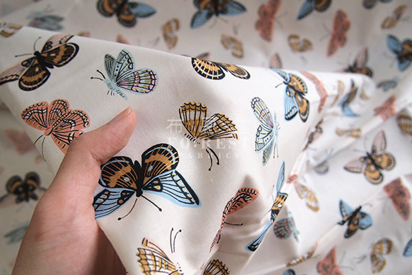 C+S - cotton lawn - Monarch fabric - forest-fabric