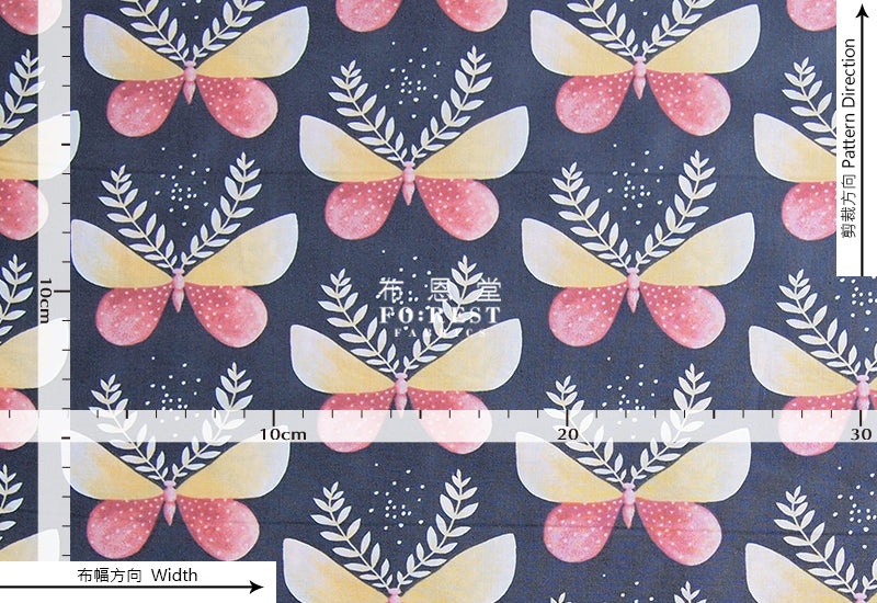 cotton - blossom Garden fabric yellow - forest-fabric