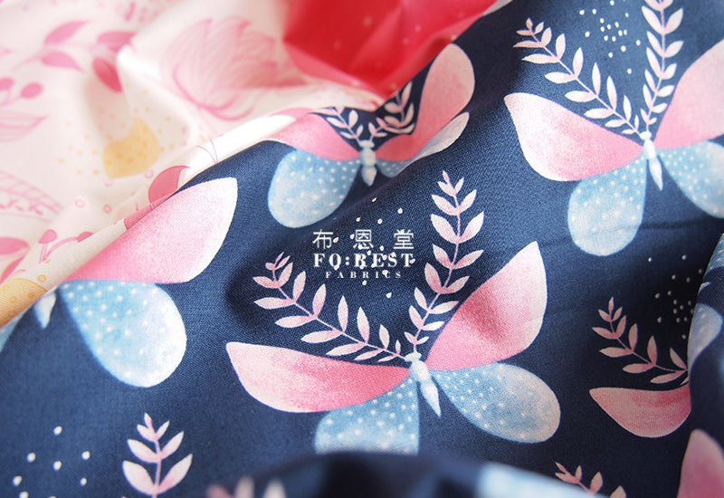 cotton - blossom Garden fabric Pink - forest-fabric