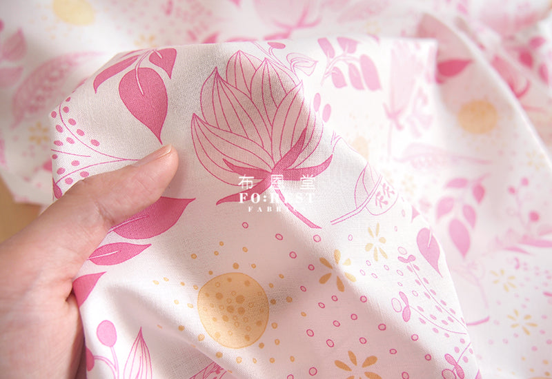 cotton - blossom Garden fabric Pink - forest-fabric