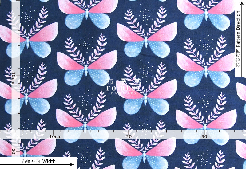 cotton - blossom Garden fabric Pink - forest-fabric